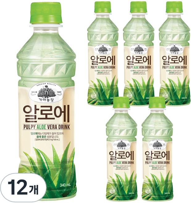 가야농장 알로에농장, 340ml, 12개