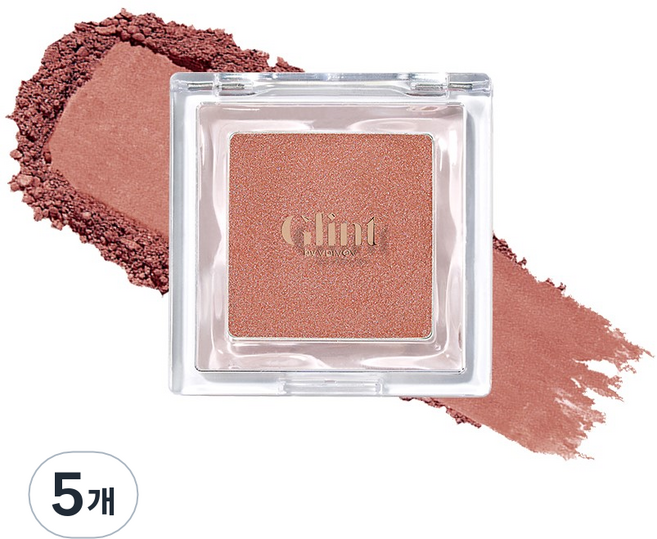 Glint 베이크드 블러쉬 블러셔 2.4g, 09 번트 시에나, 5개