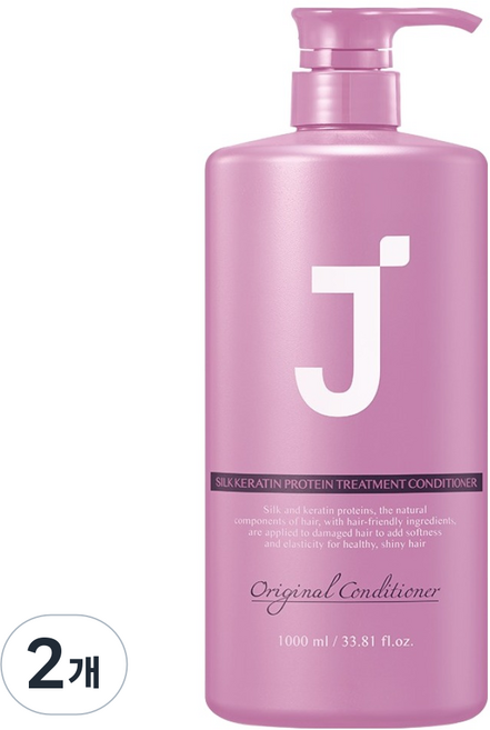 제이숲 실크 케라틴 단백질 트리트먼트 컨디셔너, 2개, 1L