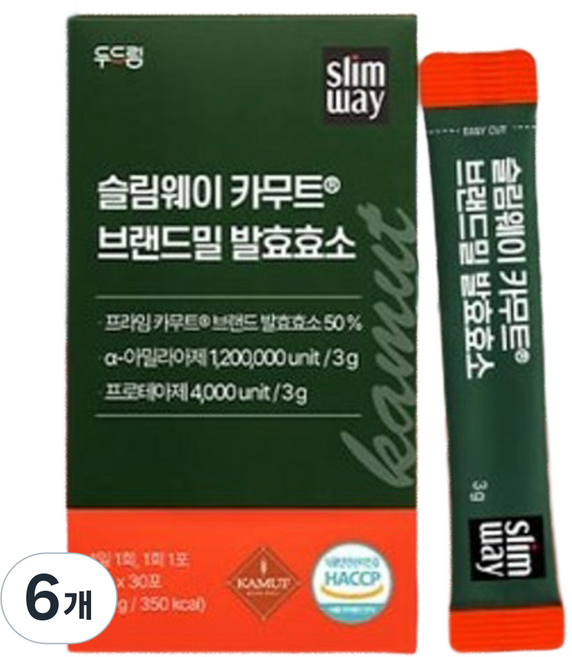 슬림웨이 카무트 브랜드밀 발효효소, 6개, 30회분