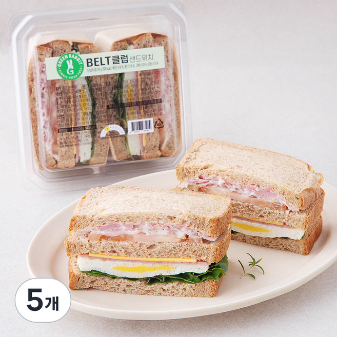 그린래빗 BELT 클럽 샌드위치, 240g, 5개
