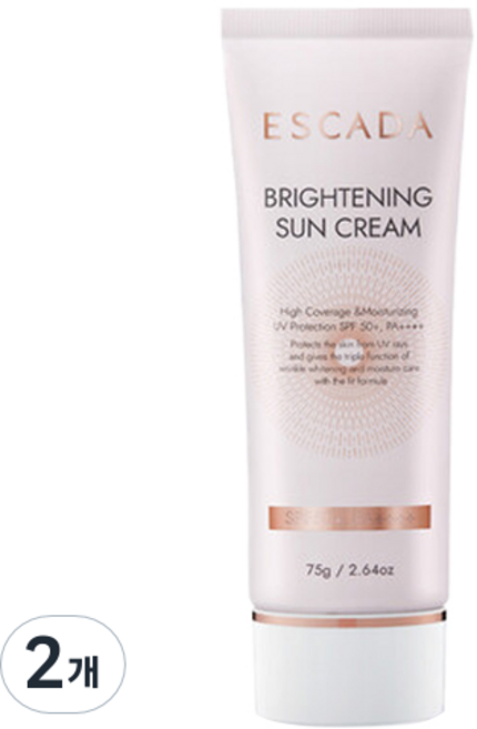 ESCADA 亮白防曬霜 SPF50+ PA++++, 75g, 2個