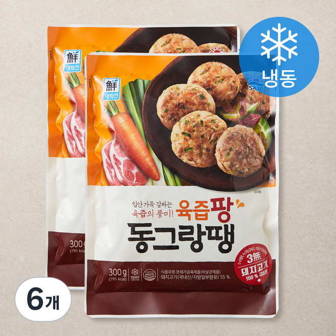 대림선 육즙팡 동그랑땡 (냉동), 300g, 6개