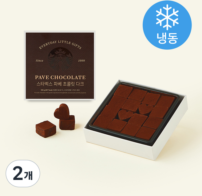스타벅스 파베 초콜릿 다크 16개입 (냉동), 165g, 2개