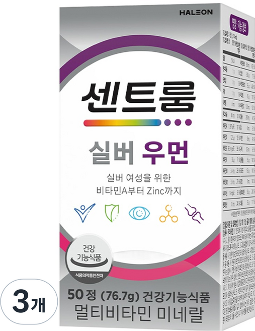 센트룸 실버 우먼 멀티비타민 76.7g, 50정, 3개