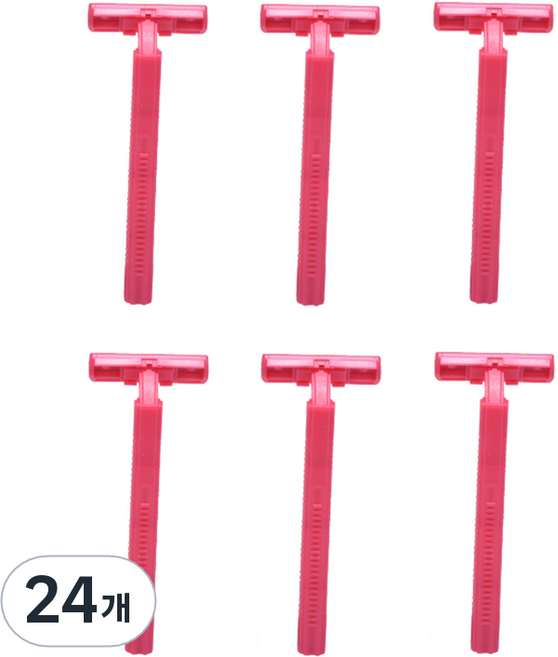 펄맥스 드위트리 2 일회용 면도기 레드, 5개입, 24개