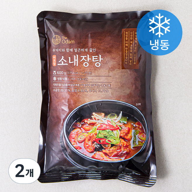 더오담 소내장탕 (냉동), 600g, 2개