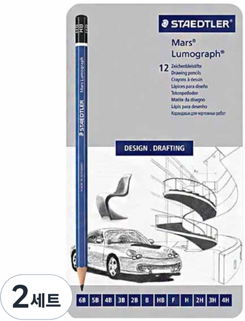 스테들러 마스 루모그라프 연필 세트, 혼합 색상, 24개