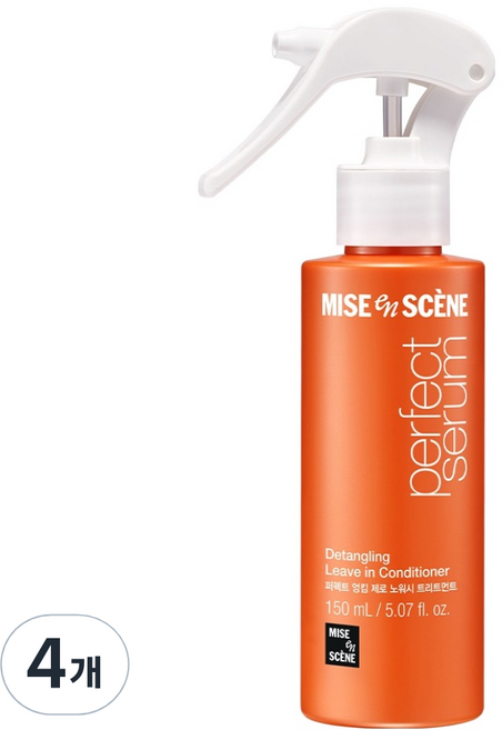 mise en scene 魅尚萱 完美零糾結免沖洗護髮精華, 150ml, 4個