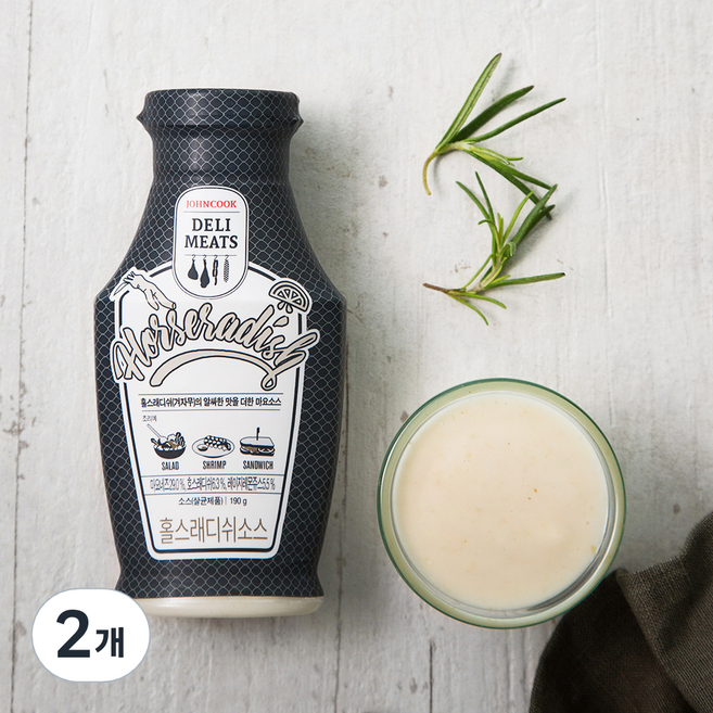 존쿡델리미트 홀스래디쉬소스, 190g, 2개