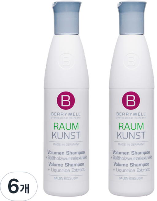 BERRYWELL 볼륨 헤어 샴푸, 6개, 251ml