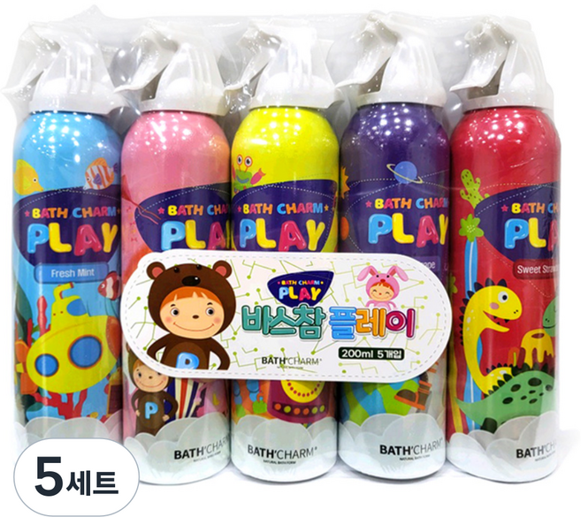 바스참 플레이 버블 클렌저 5종 세트, 5세트