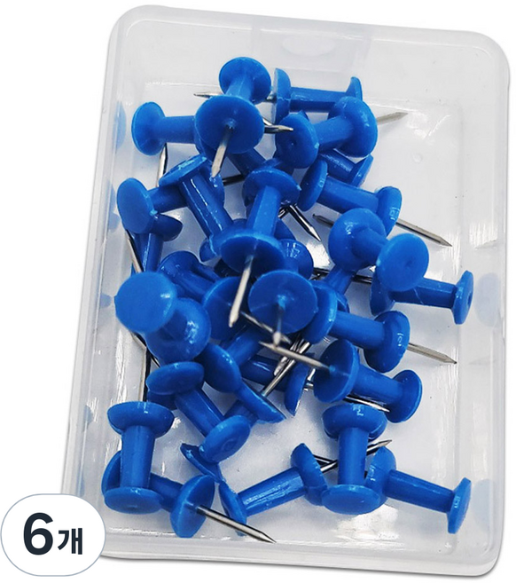 마다꾸미 압정 블루, 6개, 30개입
