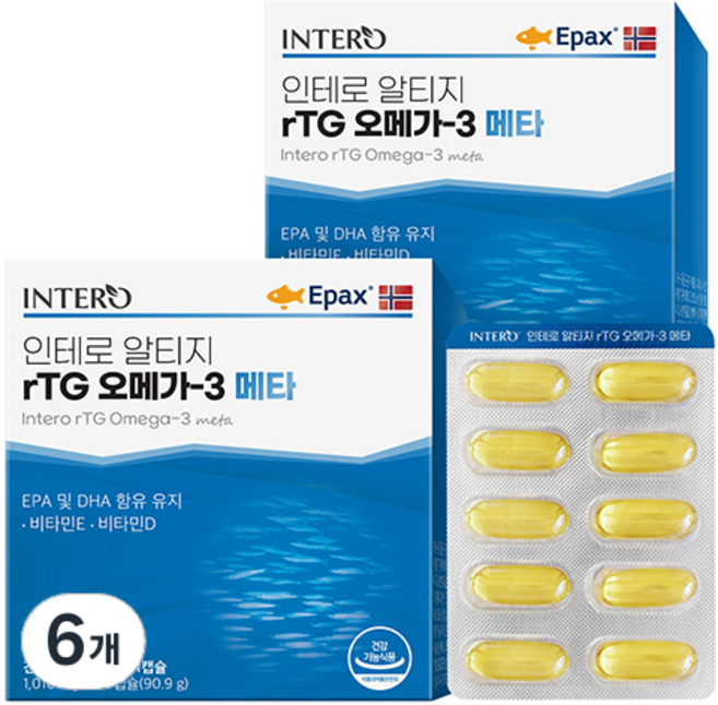 인테로 알티지 rTG 오메가 3 메타, 90정, 6개