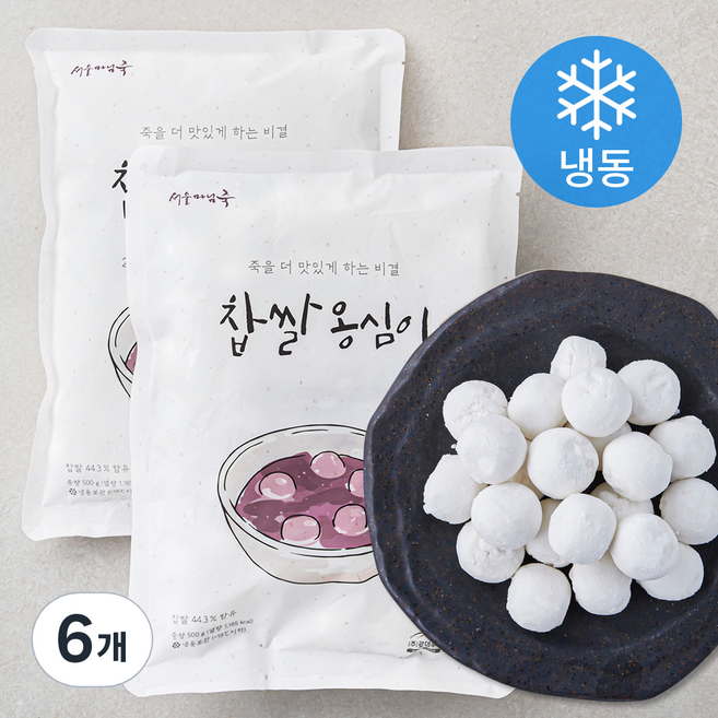 서울마님 찹쌀옹심이 (냉동), 500g, 1개입, 6개