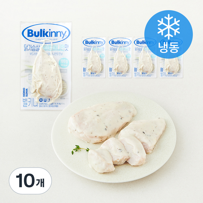 벌키니 닭가슴살 화이트어니언맛 (냉동), 100g, 10개, 1개입