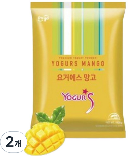 아임요 요거에스 망고 요거트파우더, 1kg, 1개입, 2개