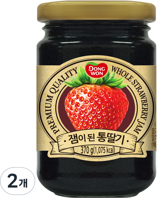 동원 잼이 된 통딸기, 370g, 2개