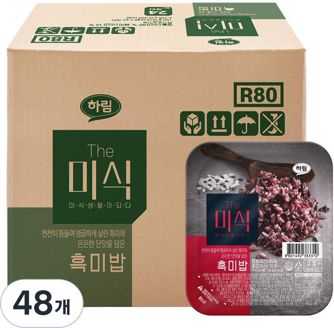 더미식 흑미밥, 180g, 48개