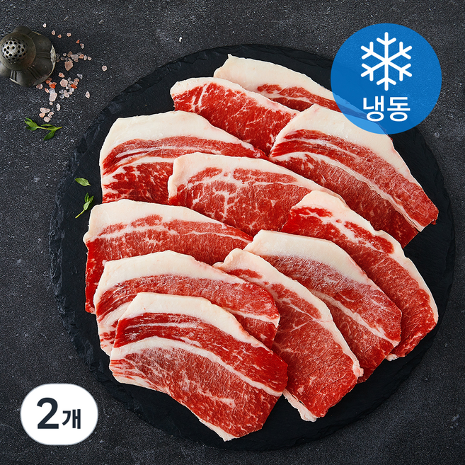 실속한우 조은장터 차돌박이 1등급 구이용 (냉동), 2개, 300g