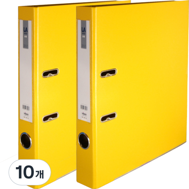 마이다스 LA 레버아치바인더 민 5cm, 옐로우, 10개