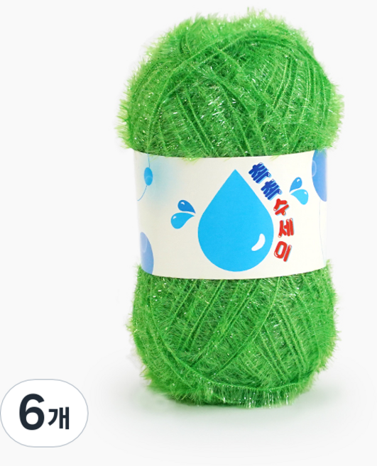 쎄비 촉촉 수세미실, 연두, 6개