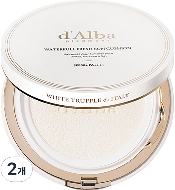 [비건뷰티] 달바 워터풀 프레쉬 쿨링 선쿠션 본품 SPF50+ PA++++, 25g, 2개