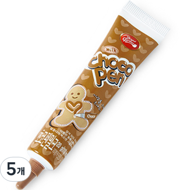 브레드가든 초코펜 밀크 데코펜, 20g, 5개