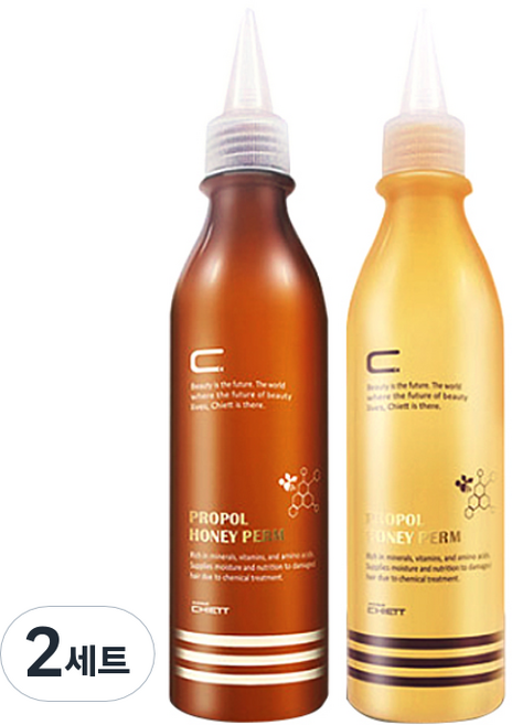 피엘코스메틱 에비뉴 쉬에뜨 프로폴 허니 펌 1제 + 2제 모든모발용, 300ml, 2세트