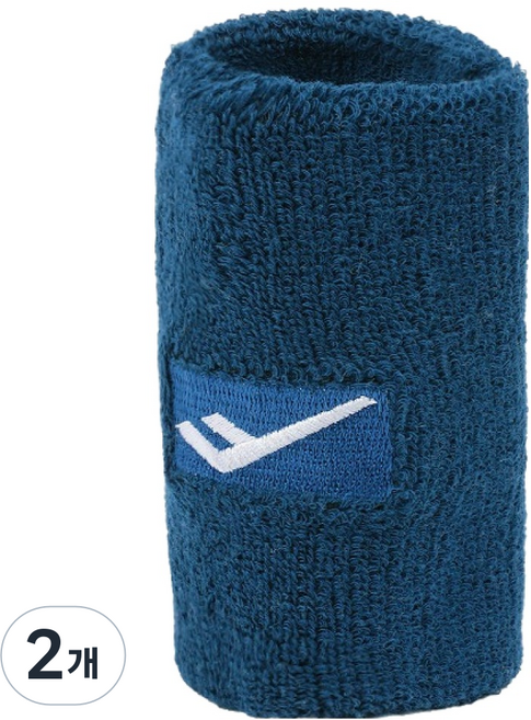 프로스펙스 테리 롱 손목 밴드, 네이비, 2개