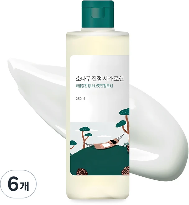 라운드랩 소나무 진정 시카 로션, 250ml, 6개 - 쿠팡