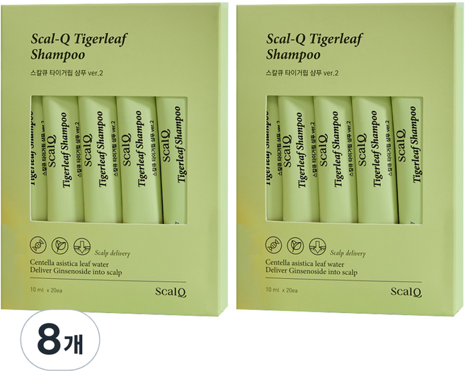 스칼큐 타이거립 버전투 여행용 일회용 샴푸 스틱 허브 시트러스향 20p, 200ml, 8개