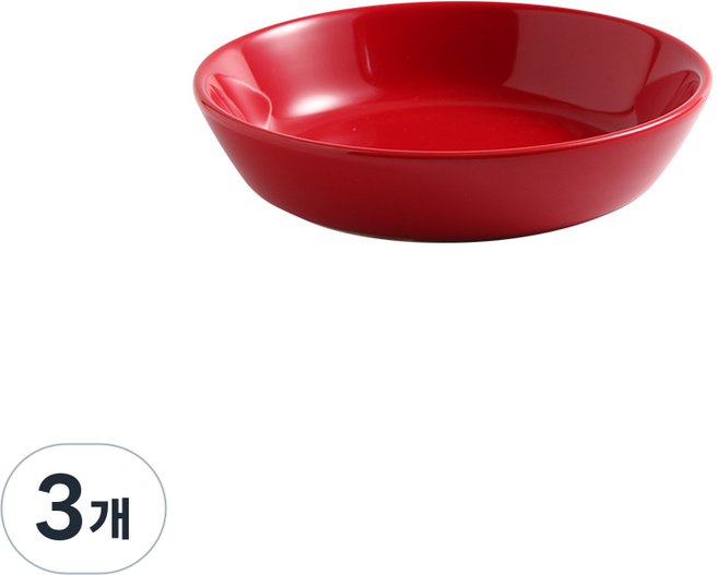 CASA MUUTTI Veneto 小菜碟 小 14cm, 正紅色, 3個