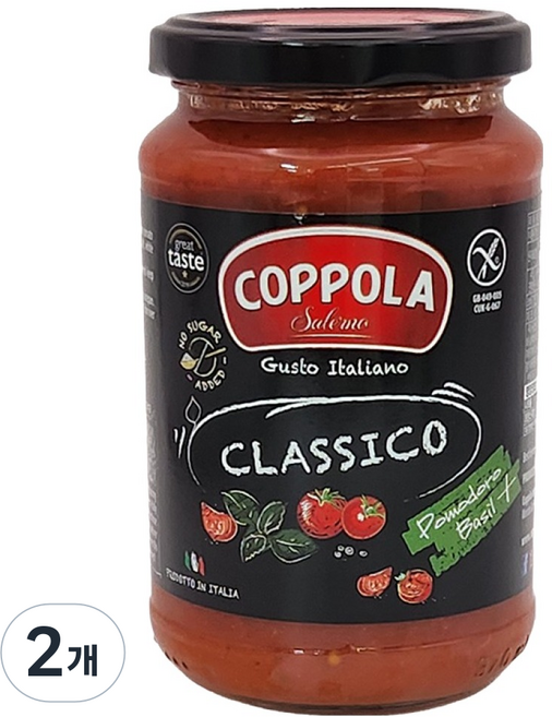 코폴라살레르노 클래시코 소스 무가당, 350g, 2개