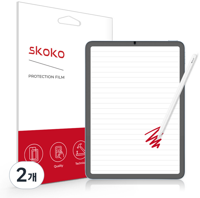 스코코 아이패드 종이질감 액정보호필름, 2개
