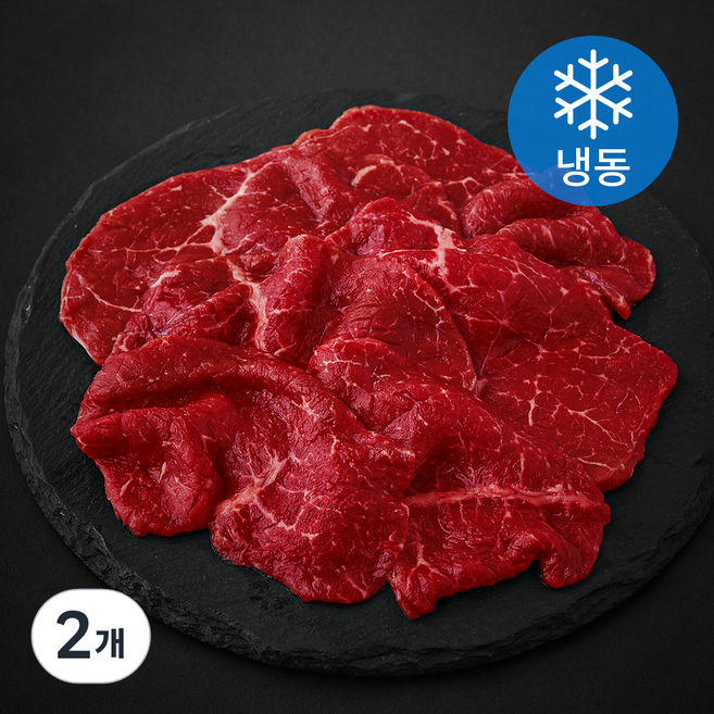 한우맘 한우 우둔 슬라이스 1등급 (냉동), 2개, 200g