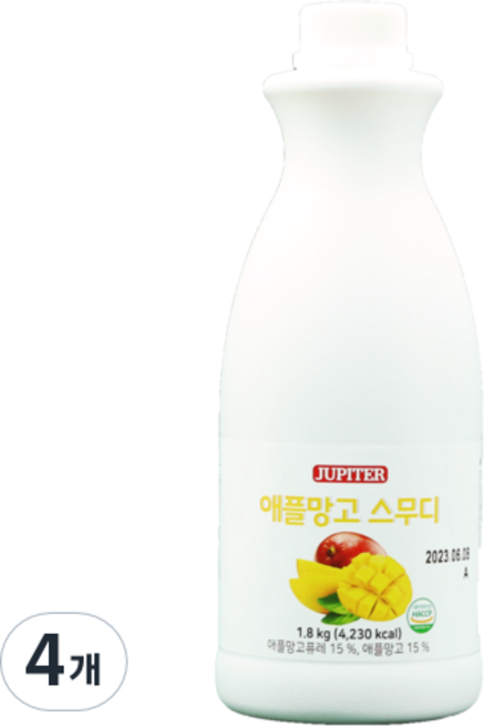 쥬피터 애플망고 스무디잼, 1.8kg, 4개