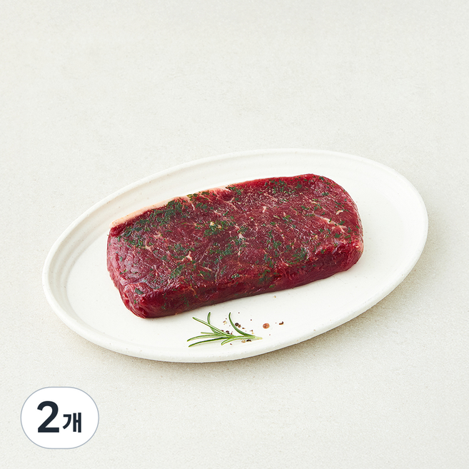 명장의 맛 시즈닝 채끝 스테이크 (냉장), 2개, 200g