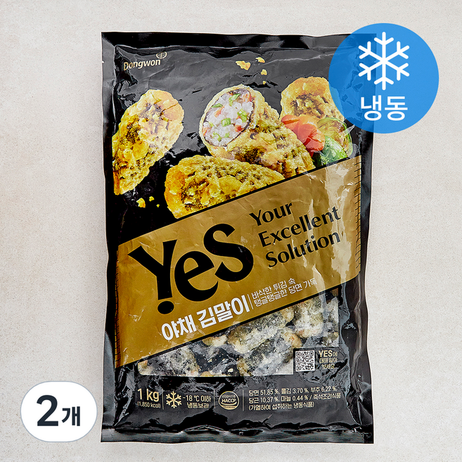 동원에프앤비 YES 야채 김말이 (냉동), 1kg, 2개