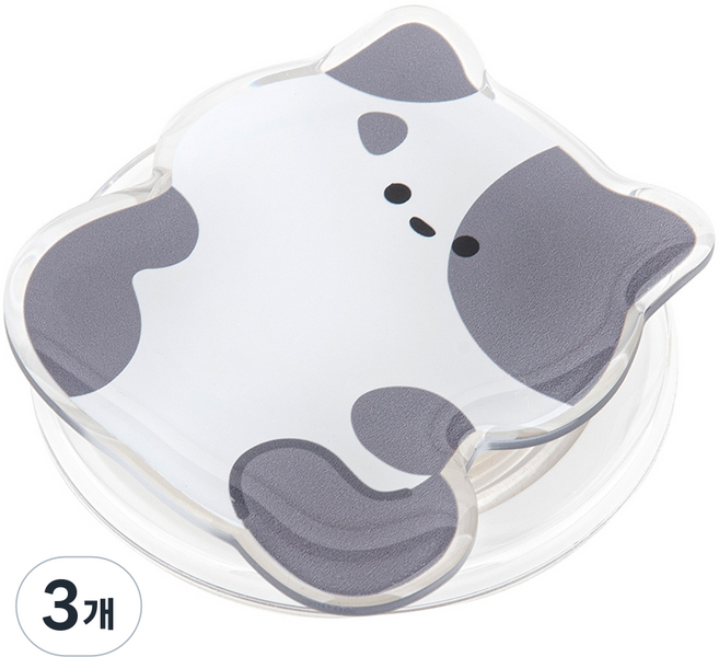 구스페리 맥세이프 동물 아크릴 스마트톡, 37 얼룩냥이, 3개