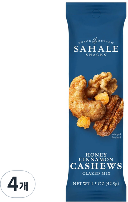 사할리스낵스 허니 캐슈넛, 42.5g, 4개