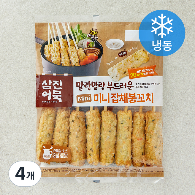 삼진어묵 미니잡채봉꼬치 (냉동), 320g, 4개