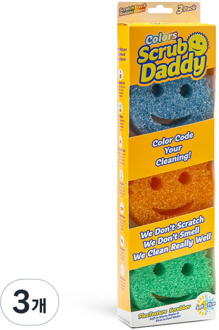 스크럽대디 수세미 랜덤발송, 3개, 3개입