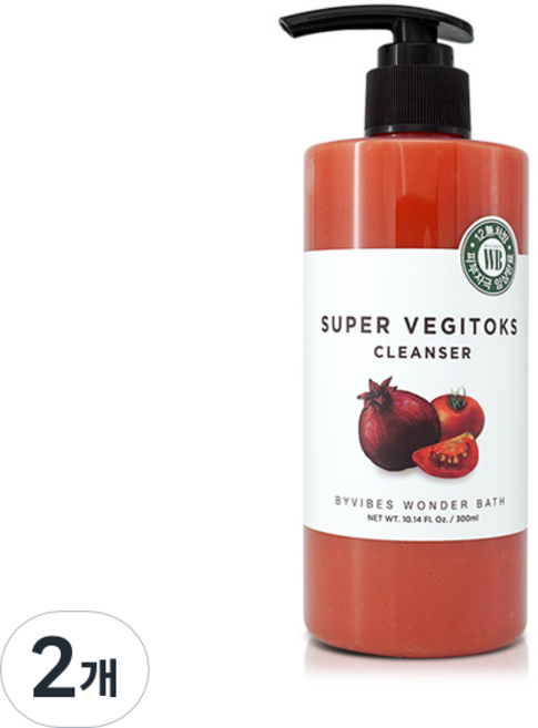 원더바스 베지톡스 클렌저 레드, 300ml, 2개
