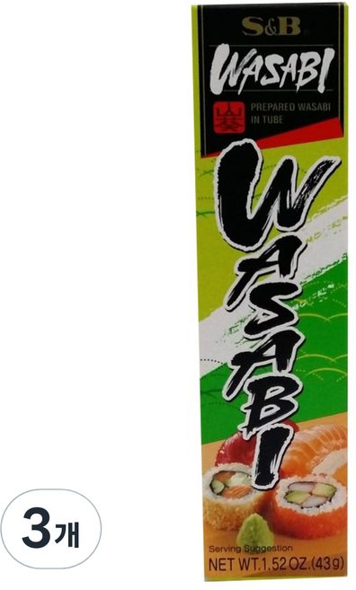 SB 연 와사비, 43g, 3개