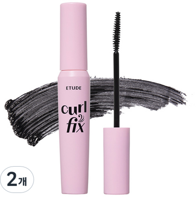 ETUDE Cuil Fix睫毛膏 8g, 01黑色, 2個