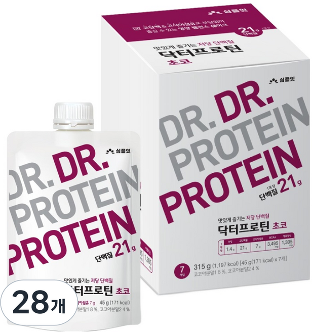 SIMPLEAT Dr. Protein 巧克力, 45g, 28個