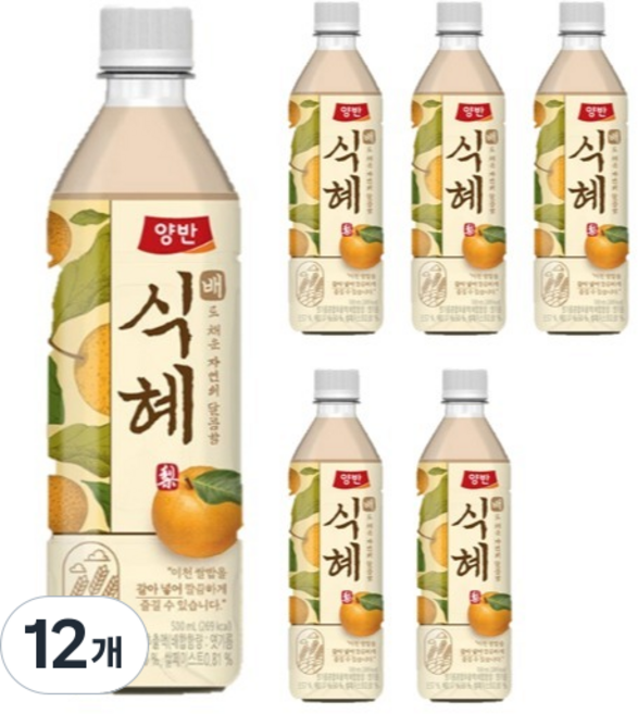 양반 배 식혜, 500ml, 12개
