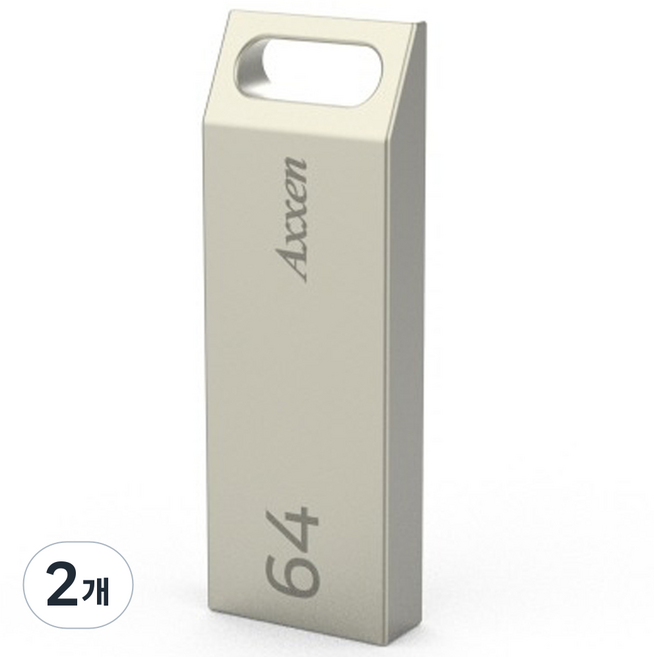 액센 메탈블럭형 USB 메모리 U26, 64GB, 2개