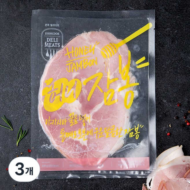 존쿡델리미트 팜프레시 허니 잠봉, 100g, 3개
